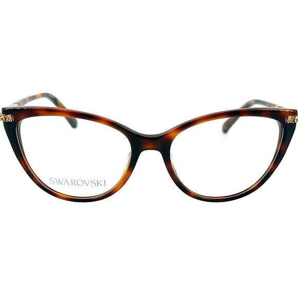 Swarovski SK5425 Womens Plastic Eyeglass Frame 052 Dark Havana 53-16 main image 2